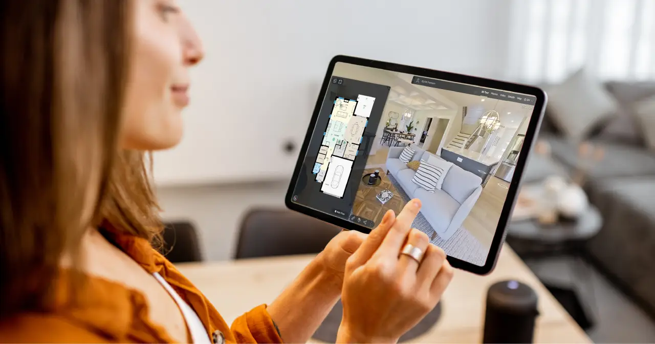 Guide showing how to open and navigate an iGUIDE virtual tour