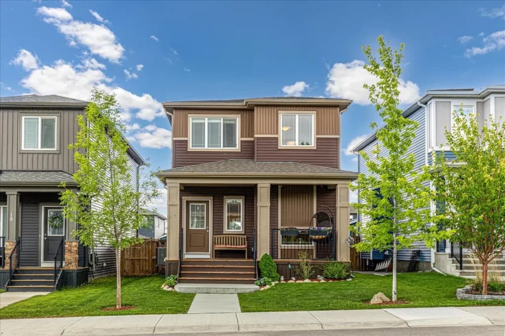 Bright interior real estate photo of an Okotoks home prepared for an MLS listing