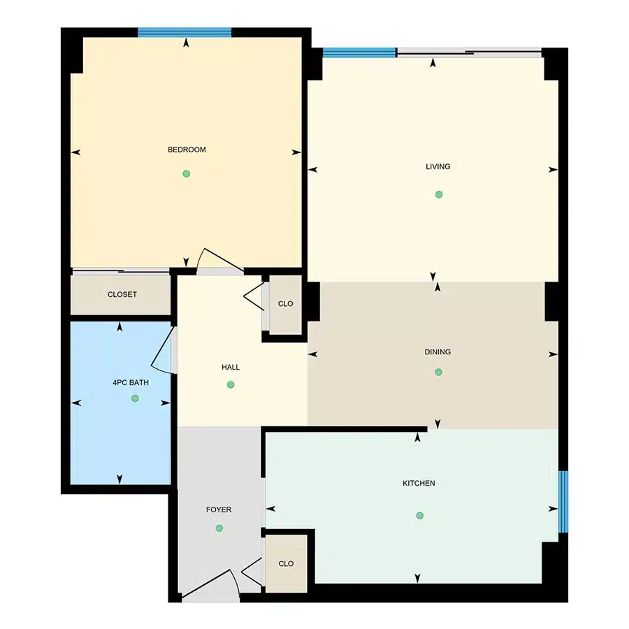 iGUIDE standard floor plan graphic for a Calgary home