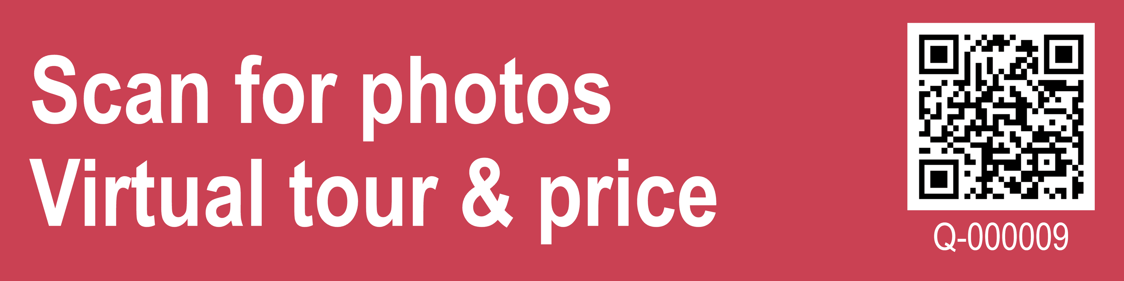 SmartSign QR sign rider design, 24 by 6 inches, Scan for photos, virtual tour and price