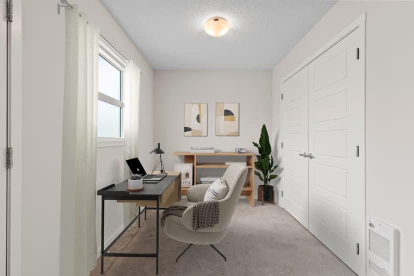 Scandinavian style office virtual staging by Photos 4 Real Estate