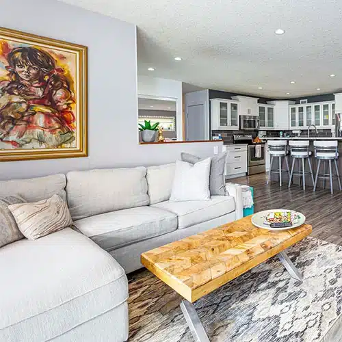 Living room real estate photography