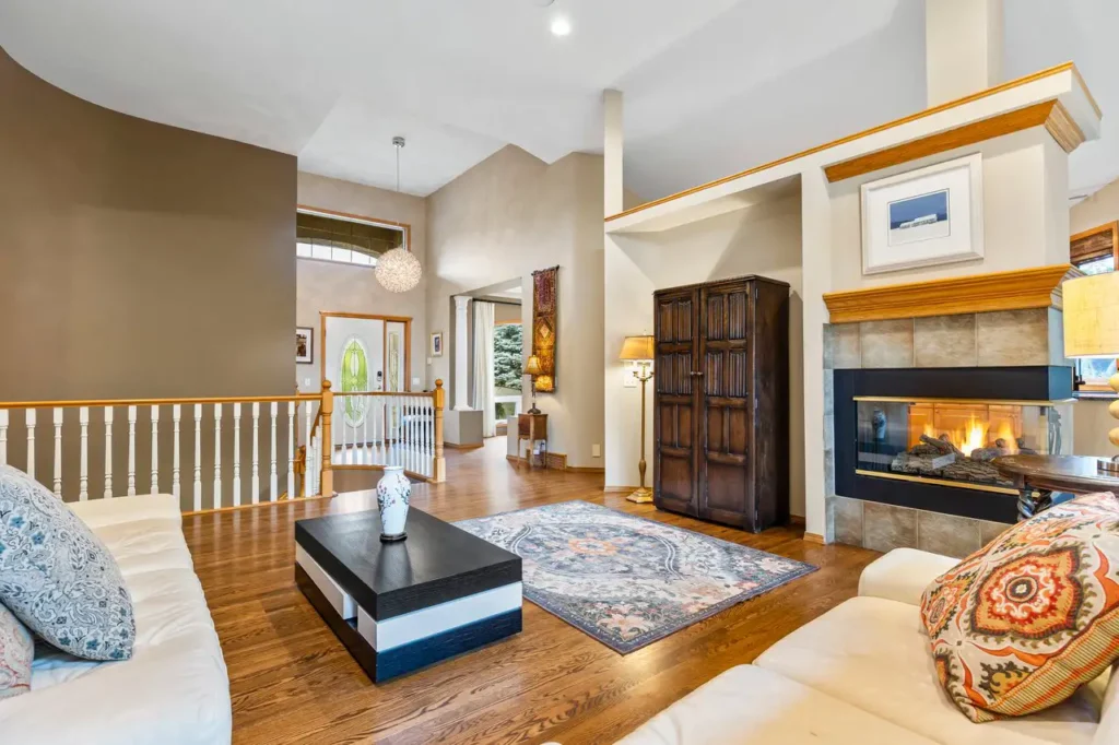 Fireplace in the living room - professional real estate photography